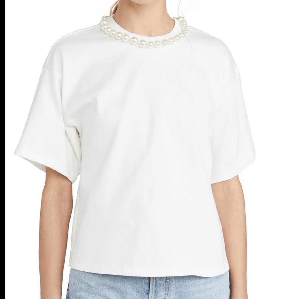 Sea faux pearl tee